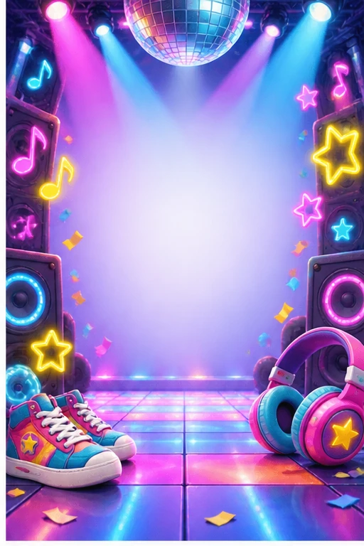 Invitación infantil de baile pop