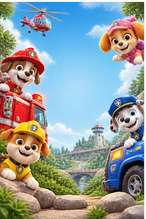 Invitación infantil de rescate canino