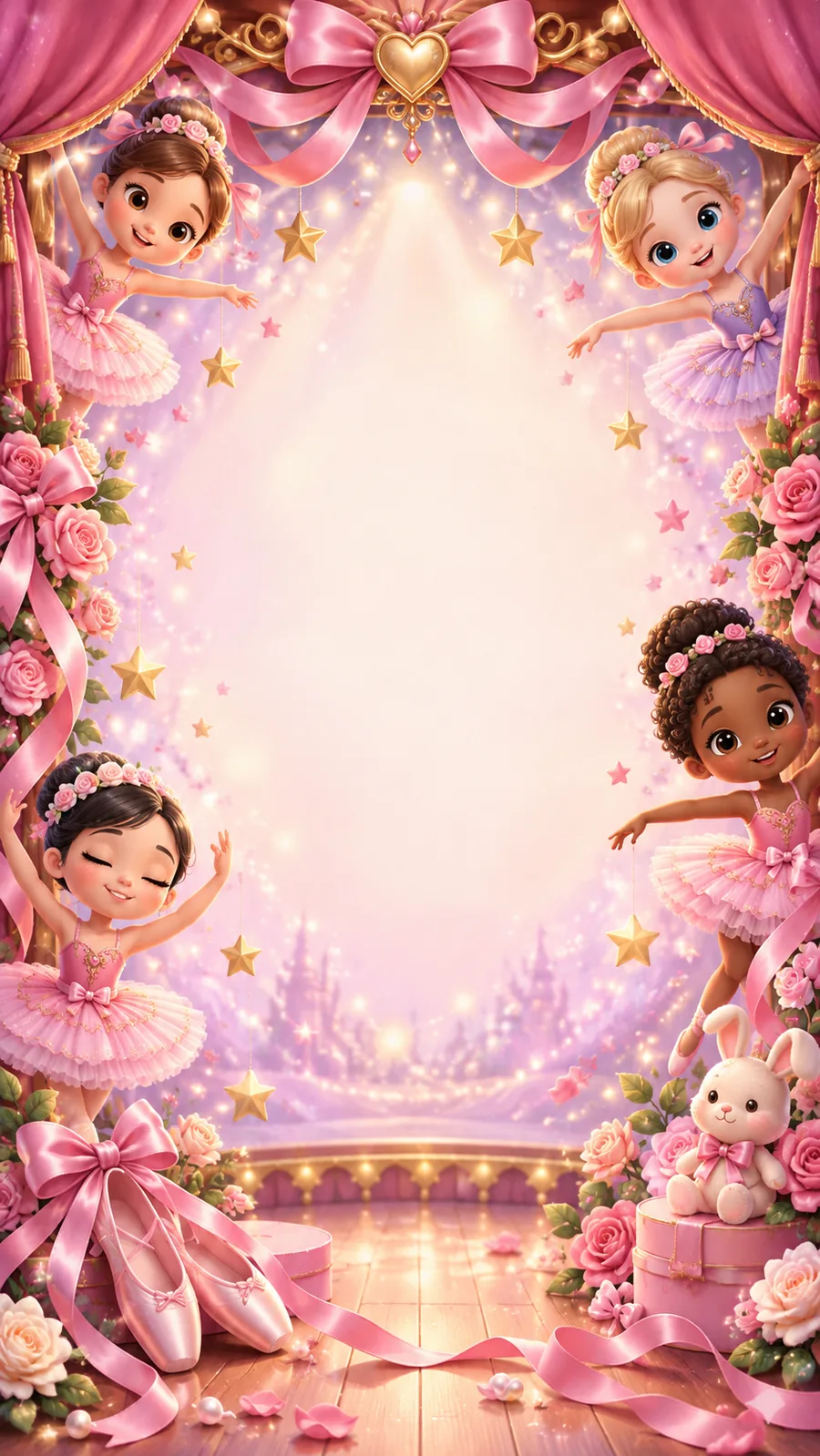 Invitación infantil de bailarina