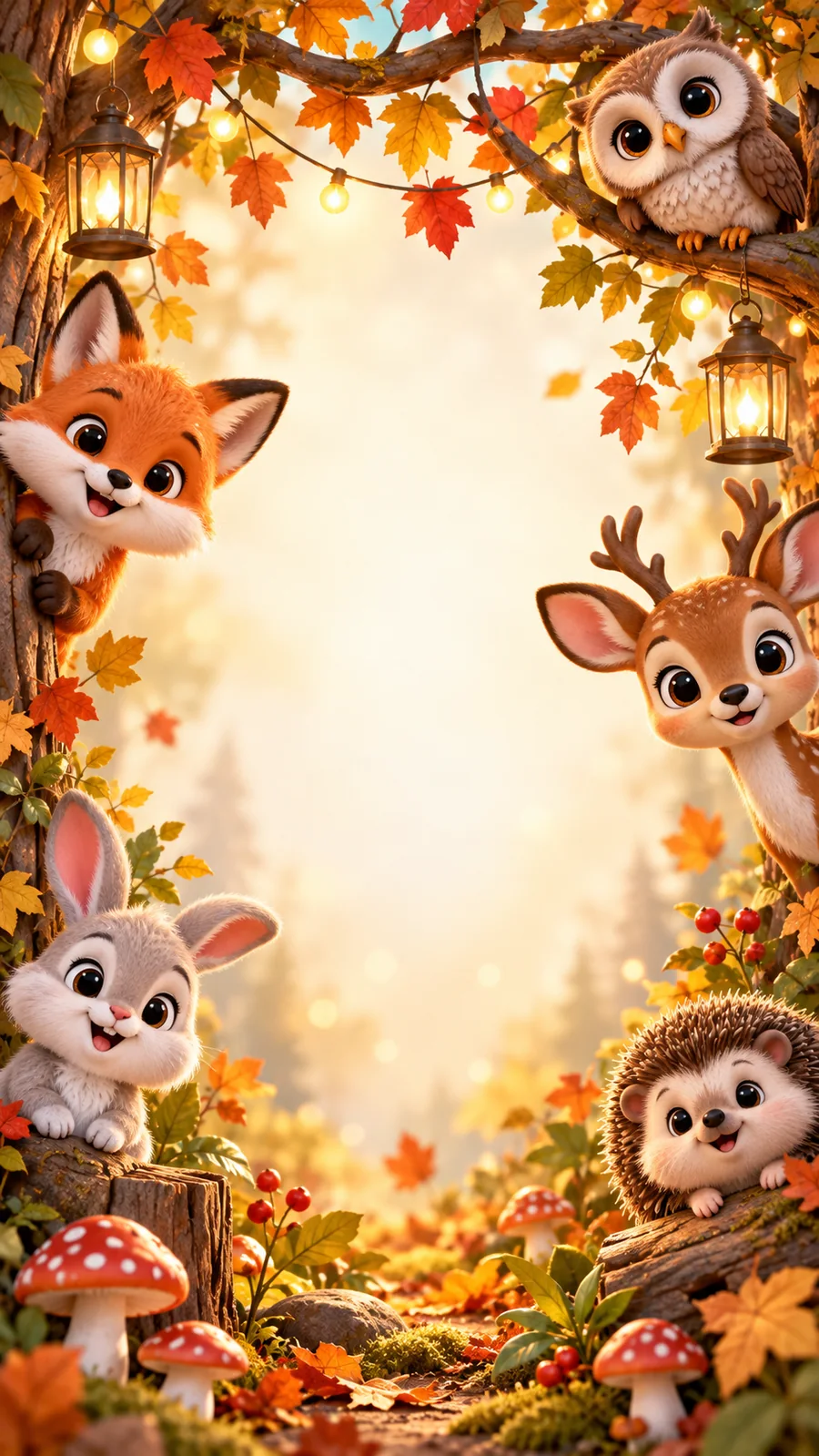 Invitación infantil del bosque