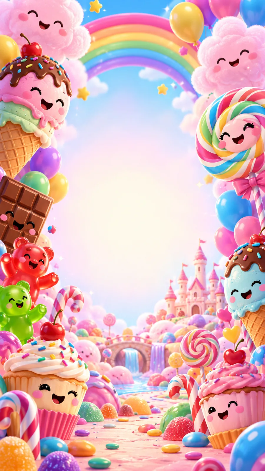 Invitación infantil de dulces