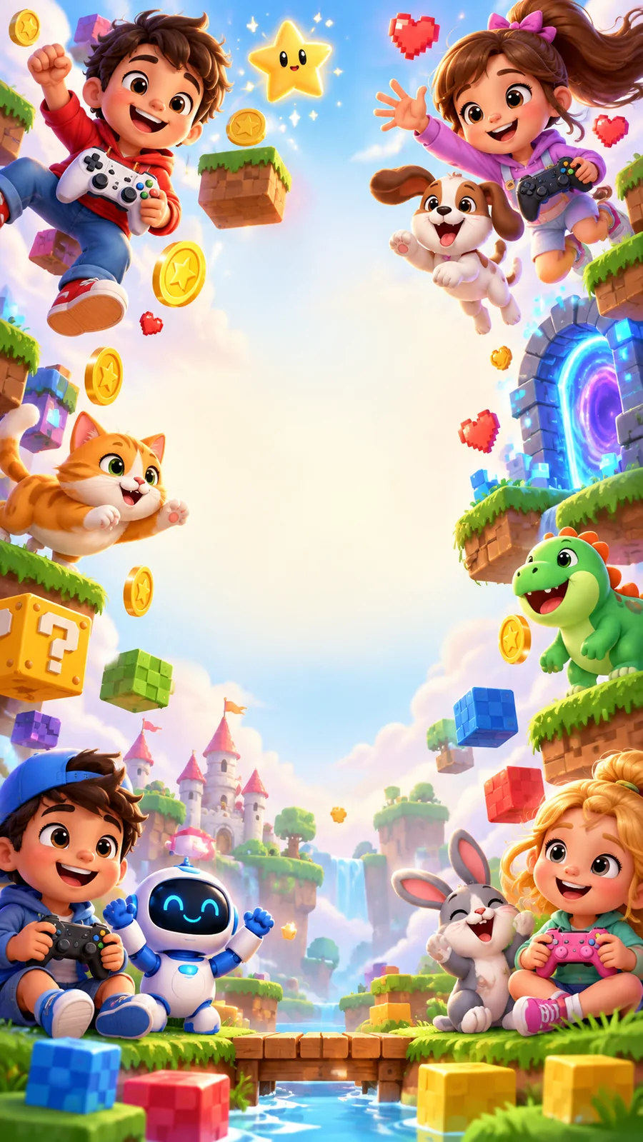 Invitación infantil de videojuegos
