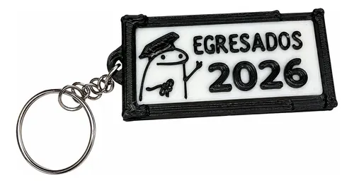 Llavero Souvenir Soporte Celular Promo 2025 Egresados X10 Blanco Y Negro