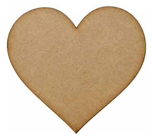Corazones 8cm Para Manualidades Fibrofacil Mdf Madera X100