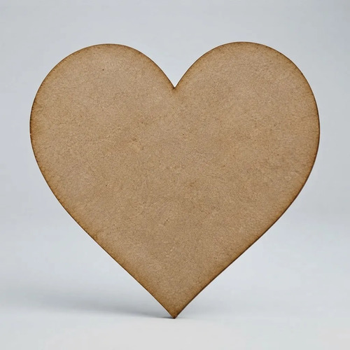 Corazon En Madera 12cm Para Artesanías Fibrofacil Mdf X25 — imagen 5 de 6