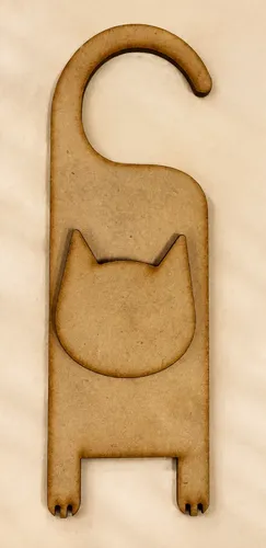 Cartel Para Puerta Diseño Gato En Mdf No Molestar X10 Gatito